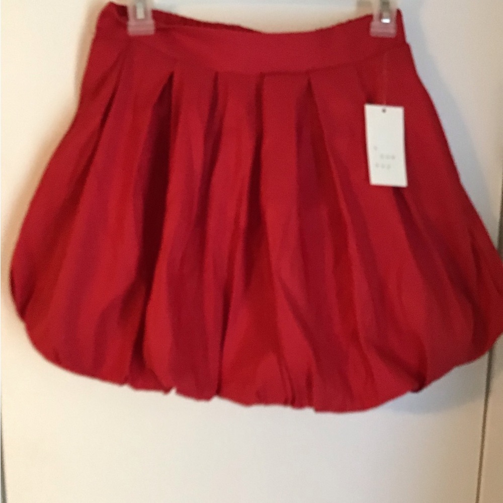 Elegant Red Women's Skirt A New Day Red Elastic Waist Puffy Skirt Womens Size XS
